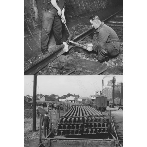 392 - A box of assorted track maintenance photographs. Approx. 
300+ black and white prints, with a few co... 