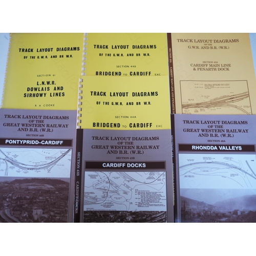 48 - A collection of 14, Track Layout Diagram books by R.A.Cooke. All are GWR and BRW regions. See photos... 