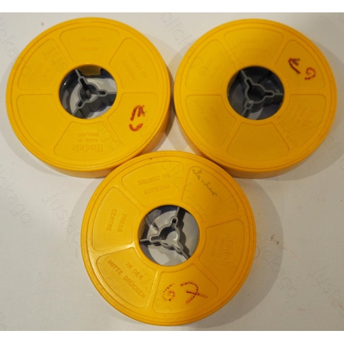 77 - 1960's Railway colour cine film, standard 8mm. Three reels of Kodak standard 8mm film. Films labelle... 