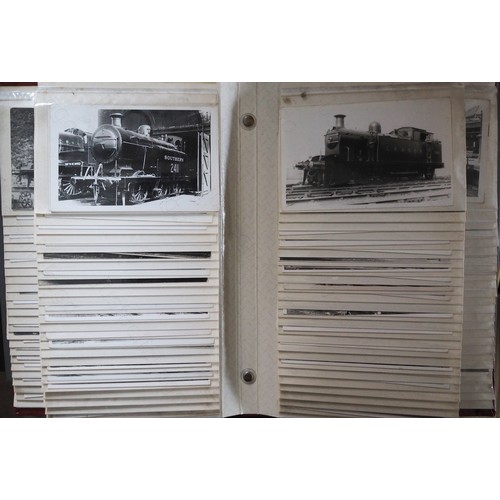 463 - L.B.S.C.R. locomotives. A fine collection of commercial photographs and postcards in a slipcase albu...