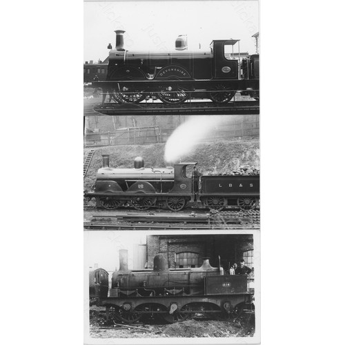 463 - L.B.S.C.R. locomotives. A fine collection of commercial photographs and postcards in a slipcase albu...