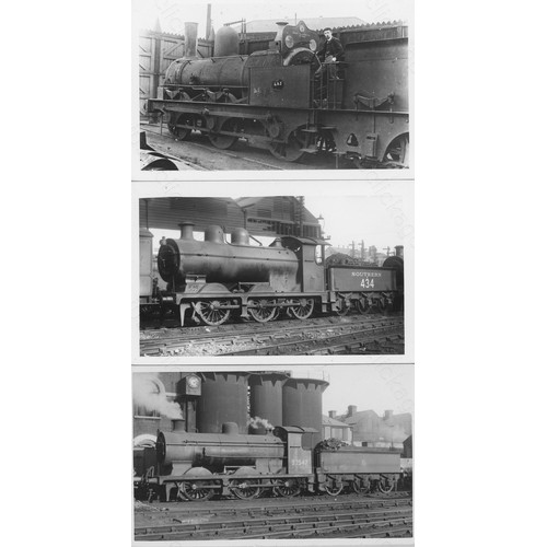 463 - L.B.S.C.R. locomotives. A fine collection of commercial photographs and postcards in a slipcase albu...