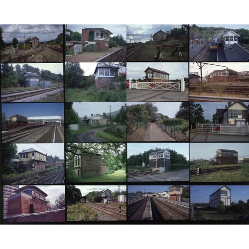 54 - B.R. Signalboxes. Approx. 60, original, 35mm colour slides on Fuji and Jessops film stock. Most appe...