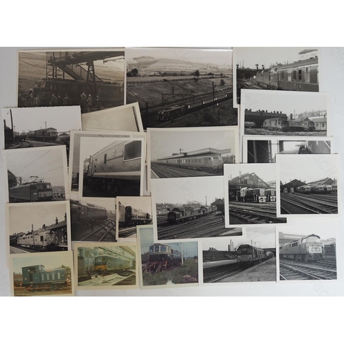 292 - Railway. A small assortment of approx. 50 black and white and colour prints in mixed sizes. The colo... 