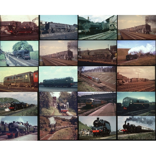 295 - Railway. Duplicate Railway Slides, approx. 260 in a plastic slide case of BR(M) Steam. A mixture of ... 