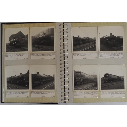 312 - B.R. Steam album 1960's. A good album of approx. 200+ black and white, mostly 9cm x 9cm and smaller ... 