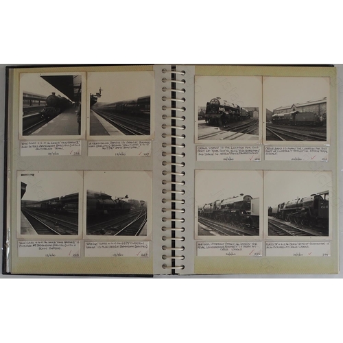 312 - B.R. Steam album 1960's. A good album of approx. 200+ black and white, mostly 9cm x 9cm and smaller ... 