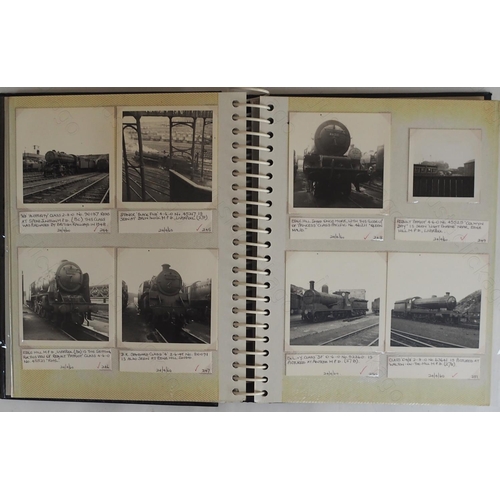 312 - B.R. Steam album 1960's. A good album of approx. 200+ black and white, mostly 9cm x 9cm and smaller ... 