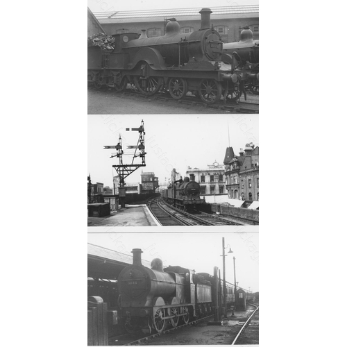 318 - London South Western/Southern and Midland/LMS locomotives. A fine collection of commercial photograp... 