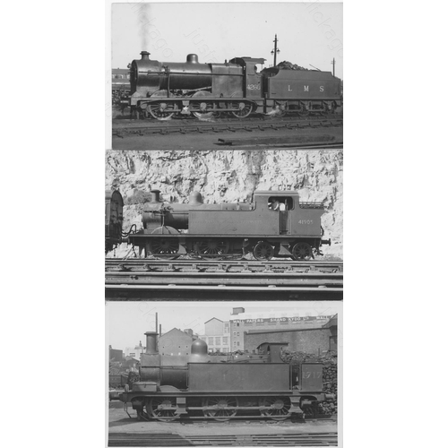 318 - London South Western/Southern and Midland/LMS locomotives. A fine collection of commercial photograp... 