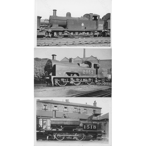 318 - London South Western/Southern and Midland/LMS locomotives. A fine collection of commercial photograp... 