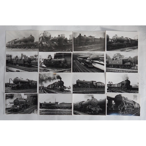 320 - Railway. Approx. 225 black and white postcard size prints featuring ex LNER and constituent company ... 