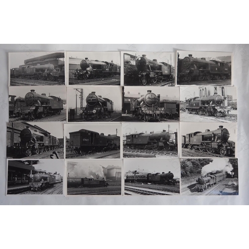 320 - Railway. Approx. 225 black and white postcard size prints featuring ex LNER and constituent company ... 