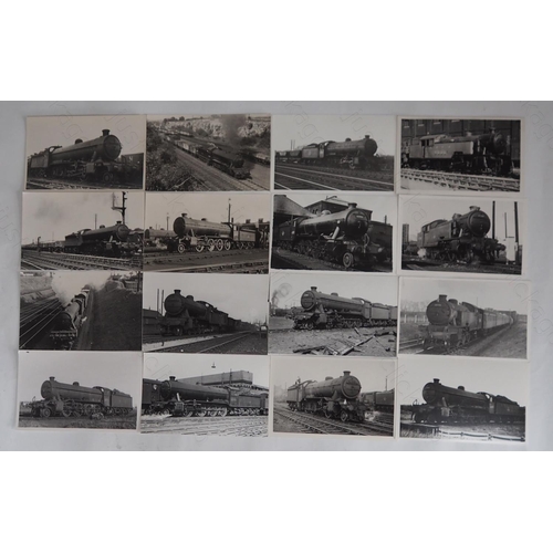 321 - Railway. Approx. 240 black and white postcard size prints featuring ex LNER and constituent company ... 