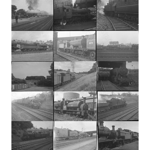 407 - Railway. B.R. Steam. Approx. 60 x medium format black and white negatives (2 x 35mm noted). Featurin... 