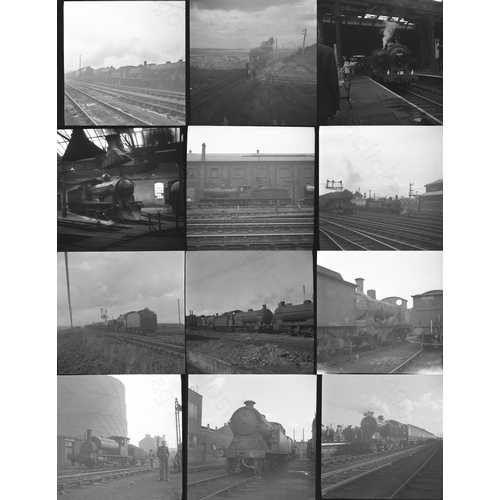 408 - Railway. B.R. Eastern region Steam. Approx. 61 x medium format black and white negatives. Featuring ... 