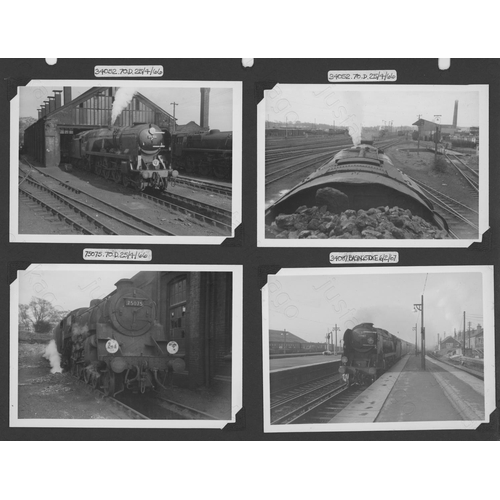 411 - Railway. Two albums of black and white prints. The first album has approx. 340 original, black and w... 