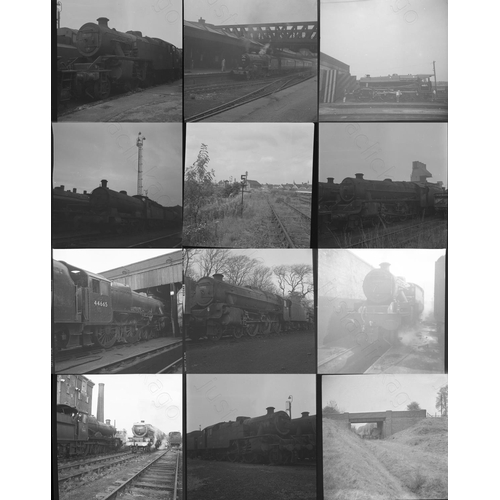 46 - Railway, B.R. Steam with some infrastructure and closed lines noted. Approx. 140, black and white ne... 