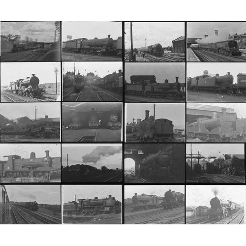 50 - Railway, B.R. Steam. Approx. 260 x 35mm black and white positive slides on mixed film stock. A selec... 