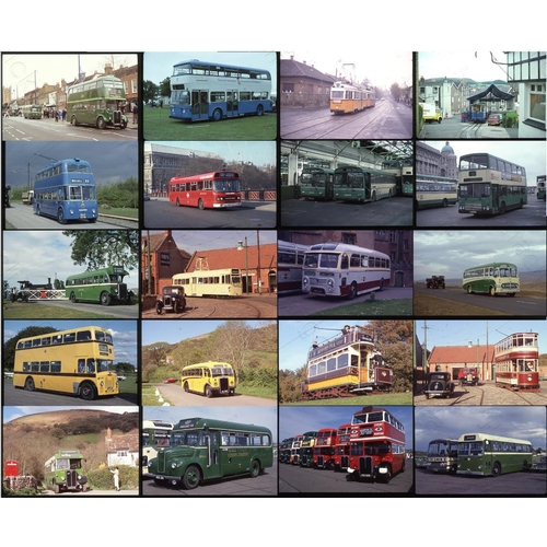 53 - Buses and Trams with a small selection of preserved steam and infrastructure. Approx. 450 x 35mm col... 