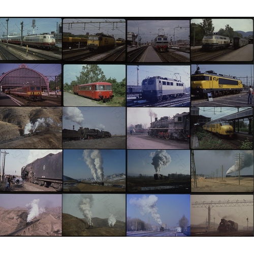 55 - Railway, overseas traction. Approx. 280 x 35mm colour slides on mixed film stock (plenty of Kodak). ... 