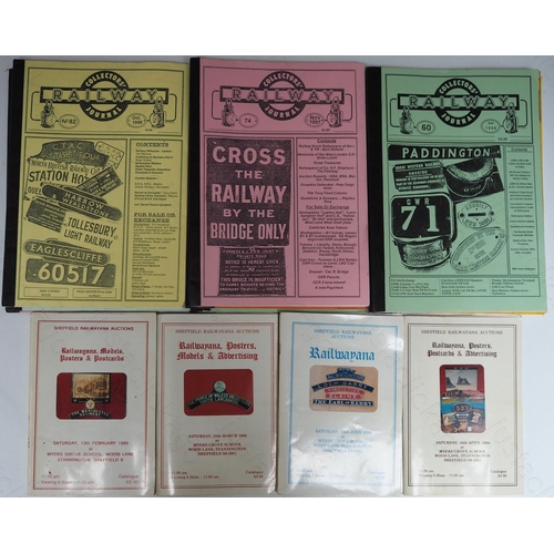 61 - Railwayana Interest. Six Sheffield Railwayana Auction catalogues, 1992-98. No markings noted, good c... 