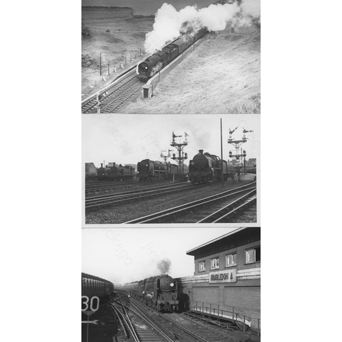 102 - Railway. Ex Southern Railway locomotives and views. An assortment of approx. 113 black and white pri... 