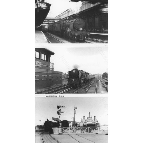 102 - Railway. Ex Southern Railway locomotives and views. An assortment of approx. 113 black and white pri... 