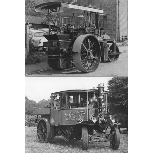 103 - Traction Engines and some vintage cars. Approx. 57, black and white and some colour prints in assort... 