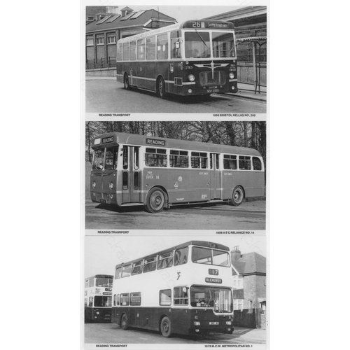 104 - U.K. Bus and Tram. An assortment of black and white and colour prints, featuring U.K. Buses and Tram... 