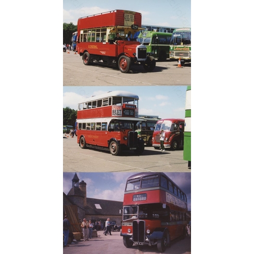 104 - U.K. Bus and Tram. An assortment of black and white and colour prints, featuring U.K. Buses and Tram... 