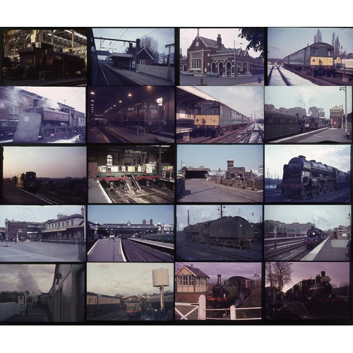 130 - Railway. B.R. Steam and the Kent & East Sussex Railway. A selection of 34 x 35mm, original, colour s... 