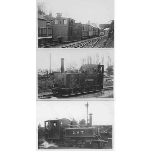 136 - Railway. Narrow Gauge. Approx. 37, black and white prints housed in a postcard album. The prints fea... 