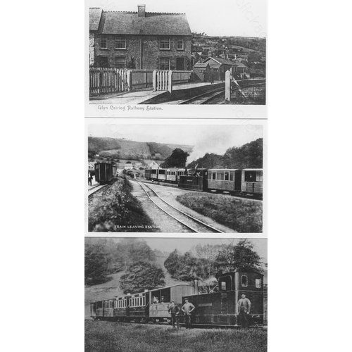 136 - Railway. Narrow Gauge. Approx. 37, black and white prints housed in a postcard album. The prints fea... 