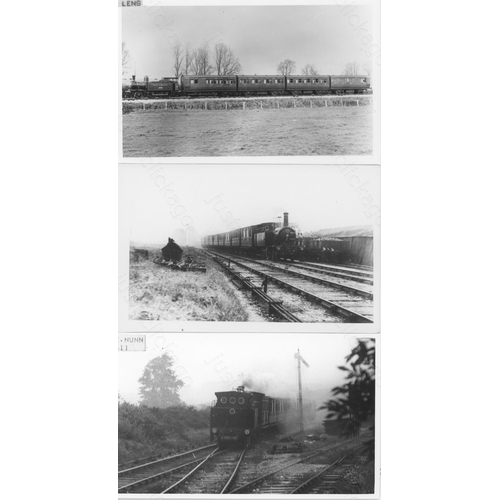 140 - Railway. Ex Southern Railway locomotives on the ISLE OF WIGHT. Approx. 90, black and white postcard ... 