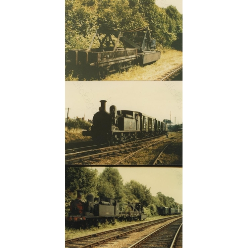 142 - Railway. Ex Southern Railway locomotives in BR days and stations on the ISLE OF WIGHT. Approx. 60, c... 