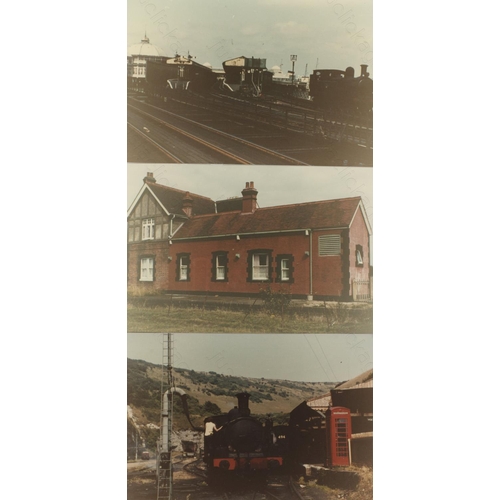 142 - Railway. Ex Southern Railway locomotives in BR days and stations on the ISLE OF WIGHT. Approx. 60, c... 