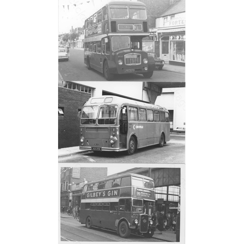 154 - Approx. 200 postcard size black & white and a few colour prints.
A good selection of Bus types and o... 