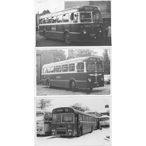 158 - Approx. 200 postcard size black & white and a few colour prints.
A good selection of Bus types and o... 