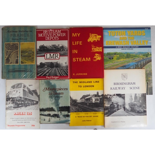 177 - Railway. An assortment of hardback and softback railway books, 14 in total. Includes 