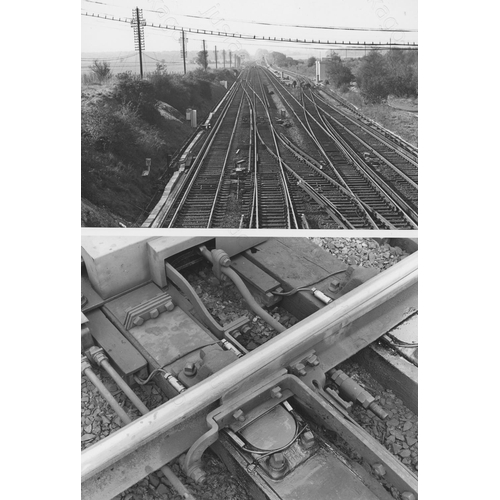 197 - A box of assorted track maintenance photographs. Approx. 
200 black and white prints, with a few col... 