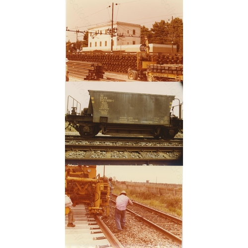 197 - A box of assorted track maintenance photographs. Approx. 
200 black and white prints, with a few col... 