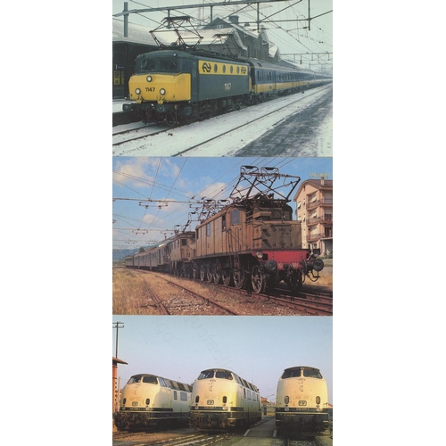 212 - Railway. Overseas Traction. A shoebox full of Approx. 1000+ colour prints (some black and white coll... 