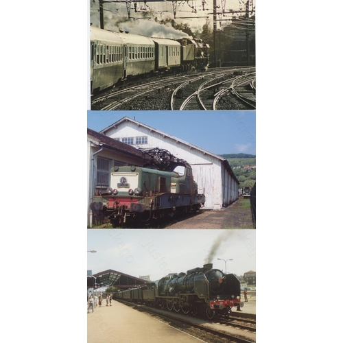 212 - Railway. Overseas Traction. A shoebox full of Approx. 1000+ colour prints (some black and white coll... 