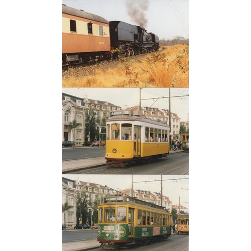 212 - Railway. Overseas Traction. A shoebox full of Approx. 1000+ colour prints (some black and white coll... 