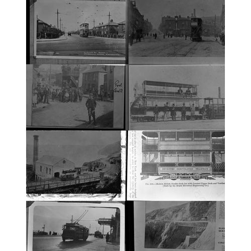 215 - Trams and Tramways and London Transport. A selection of approx. 460 black and white COPY negatives. ... 