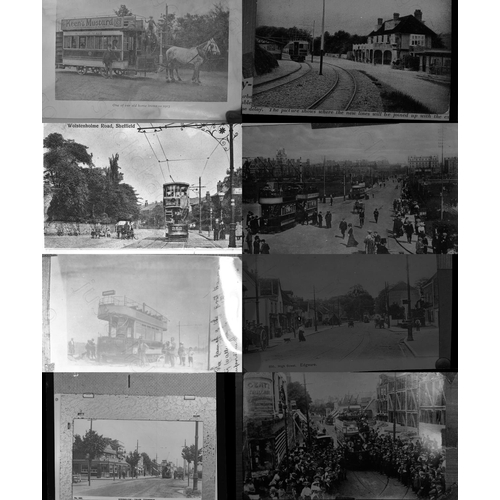 215 - Trams and Tramways and London Transport. A selection of approx. 460 black and white COPY negatives. ... 