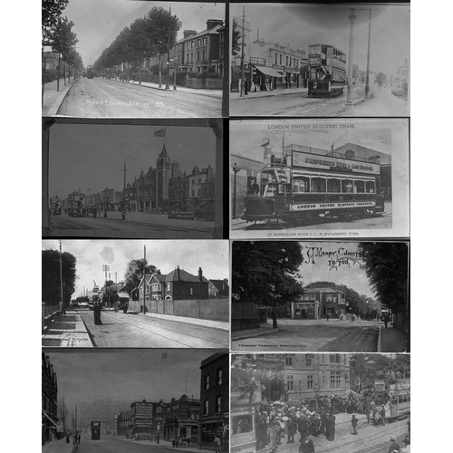 215 - Trams and Tramways and London Transport. A selection of approx. 460 black and white COPY negatives. ... 