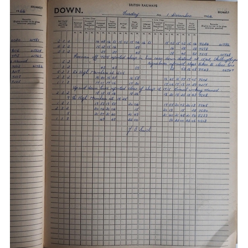 224 - Railway. Paper Railwayana. An original L.N.E.R. signal box train register book. Start date Wed. 17th... 