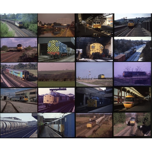 225 - Railway. Modern Traction. Approx. 140 x 35mm colour slides on mixed film stock. A few Kodak 126 size... 